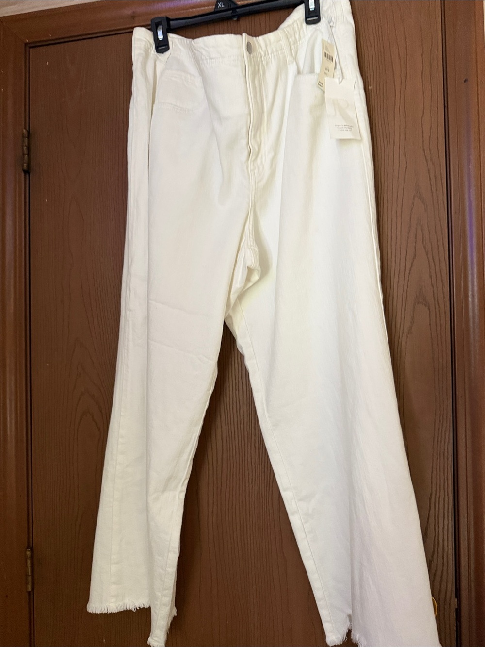 Pilcro ivory jeans wide leg from Anthropologie
